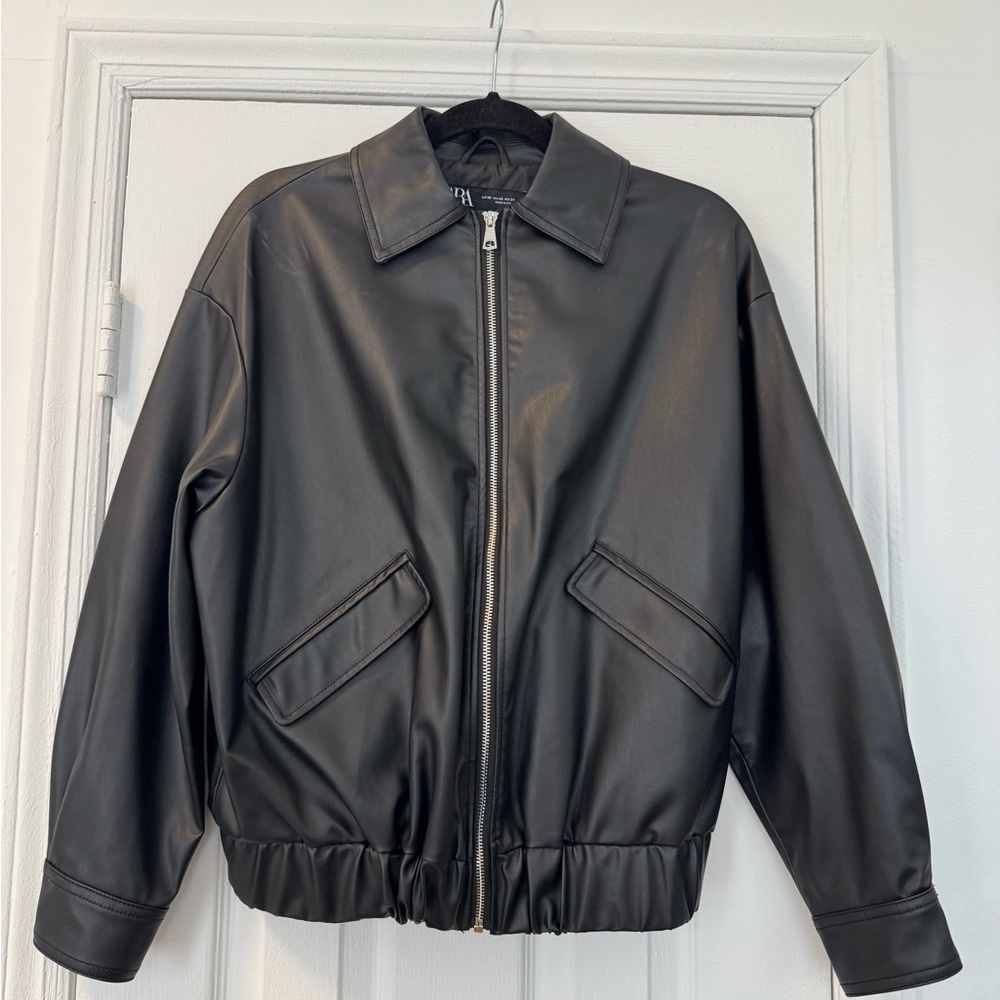 Zara Black Leather Jacket